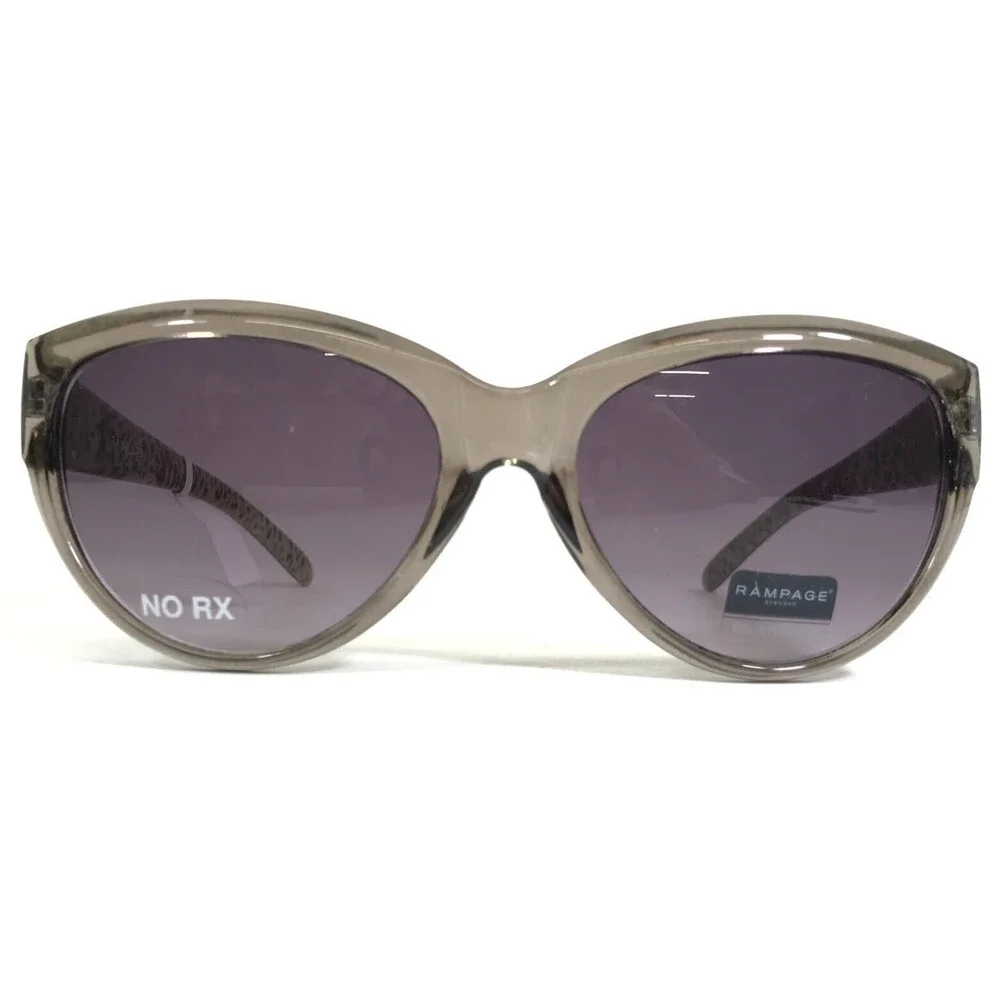 Rampage Sunglasses RS10009 GRY-35 Black Brown Cat Eye Frames with Purple Lenses